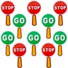 10 Pcs Stop and Go Sign Handle Guard Road Signs