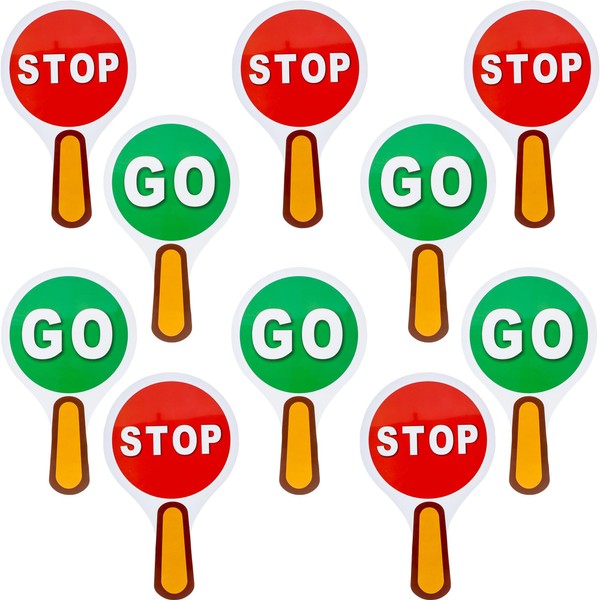 10 Pcs Stop and Go Sign Handle Guard Road Signs