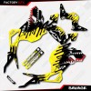 Factory EFX Yellow Savage Graphic kit fits Honda Grom 2017