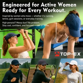 Womens High Ponytail Messy Bun Packable Unstructured Baseball Cap Running Hat XL XXL SPF UV Summer Golf Outdoor SPF 50 Extra Large Size 8 24" White