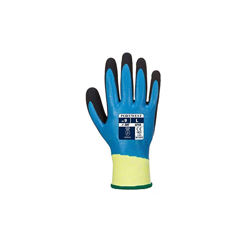 Portwest AP50 Aqua Cut Pro Glove Blue/Black, Large