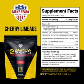 Make Ready Nutrition - 2Alpha Ammunition Cherry Limeade - 15 Serving Stick Packs