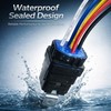 2PCS 5 Pin Waterproof Relay Kit, 40/30 Amp 12V SPDT