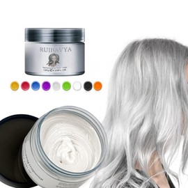 Hair Colour Wax Instant Hair Colour Disposable Hair Mud Natural Hairstyle Cream Tempor?re Modelling Clay Pomade Unisex White