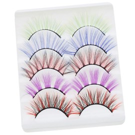 FOMIYES Lady Makeup Lashes 5 Pairs Fake Eyelashes Natural Look Easy to Wear Makeup Supplies
