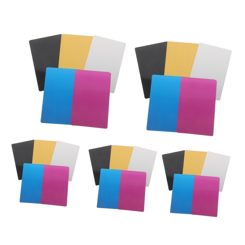 Tofficu 5sets 25pcs Smooth Blank Business Cards for DIY Engraving
