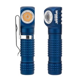 Mankerlight E02 III Everyday-Carry Flashlight, USB-C Rechargeable Flashlight, Pocket EDC Flashlight with Magnetic Tail, Reversible Clip (400 Lumens NICHIA 519A-V1 4000K R9080, Blue)