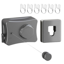 Retractable Clothesline Indoor, Non-Sagging Outdoor Clothes Line Retracting, 16.7 Ft Heavy Duty Clothes Drying Laundry Line, Wall Mounted Stainless Steel Clothesline for Balconies,Bathroom (Grey)