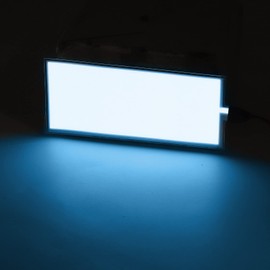 [3 Modes]jose2015 12X5CM Electroluminescent EL Panel Light Ice Blue,3V Flexible EL Panel Light Decorations Light for Cosplay/Party/Decorate Light/Car/Advertising(with Battery Inverter)