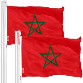 UD_Morocco Moroccan Flag 3x5 Ft 2-Pack 150D Printed Polyester By G128