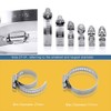 InduSKY 30Pcs Hose Clips 6-51mm Range Adjustable, 304 Stainless Steel