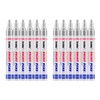 Silver Paint Markers, 12 Pack Oil-Based Waterproof Quick Dry Permanent
