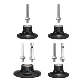 sourcing map 4 Pack 2" 3" Disc Pad Holder Quick Change Disc 1/4" Shank Holder Mandrel for Die Grinder Sanding and Conditioning Discs, Black