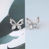 Cimenexe Bohemian Crystal Butterfly Earrings Silver Hollow Butterfly Earrings Tiny
