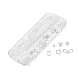 PACKOVE Heart Shaped Nail Art Pearls Stereoscopic Nail Decoration Supplies for DIY Manicure Bright Color Nail Embellishments for Women Versatile Use for Crafts and Nail Art