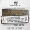 Motivation Wood Signs (Medium - Wood And Metal, Always Remember
