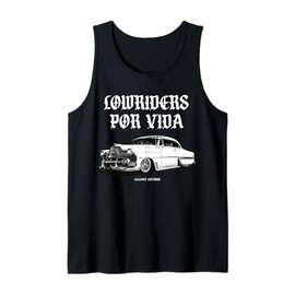 Lowrider's Por Vida - Kustom Lead Sled Hot Rod Muscle Car Tank Top