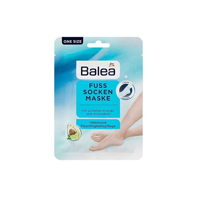 Balea - Foot Socks Mask with Lime Extract and Avocado