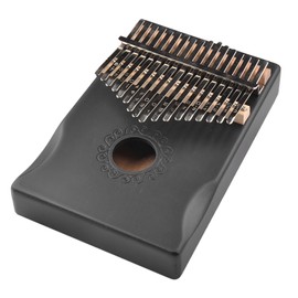 Black 17 Key Kalimba with Tuning Wrench Portable Interesting Wooden Body Thumb Piano