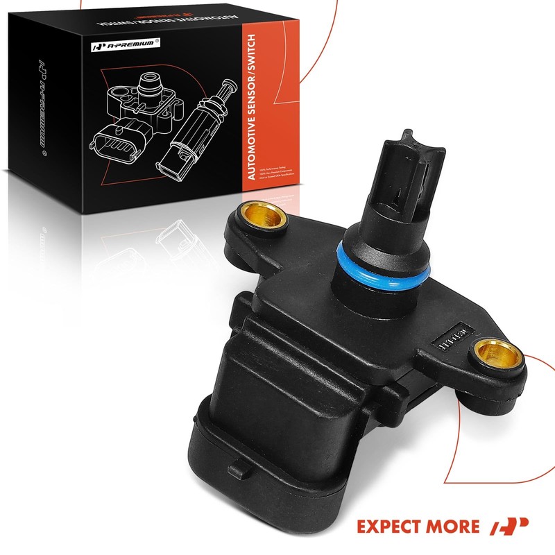 A-Premium Turbocharger Boost Pressure MAP Sensor [4 Blades] Compatible with