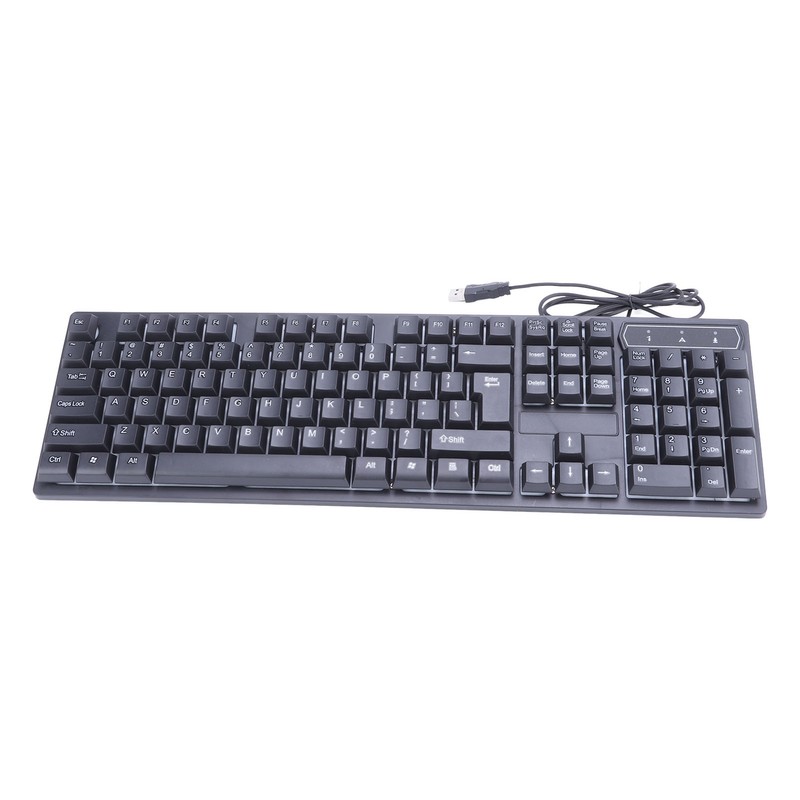 Keyboard Colorful Light Stable 104keys Suspended Keycap Wired Mechanical Gaming