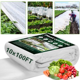 Berlune Plant Covers Freeze Protection Frost Blankets Plant Covers for Winter Protection Frost Cloth Floating Row Cover for Outdoor Garden Raised Bed Frost Snow Protection(White, 10 ft x 100 ft)