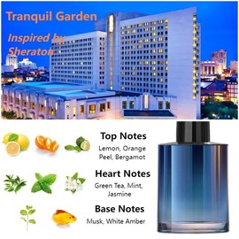 Luxury Hotel Scent，Smart Car Air Freshener Perfume Refill，5.07oz/150ml，100% natural plant extract，safe for pregnant women and babies，Inspired by Sheraton (Tranquil Garden)