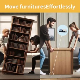 Furniture Sliders 2 inch, 16pcs Furniture Movers Self Adhesive Furniture Gliders, Heavy Duty Round Furniture Moving Sliders for Carpeted & Hardwood Floors, Furniture Feet Floor Protectors