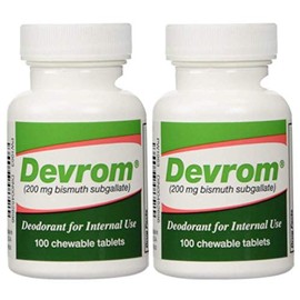 DEVROM Tablets (Internal Deoderant)200MG 100chewable Tablets (2)