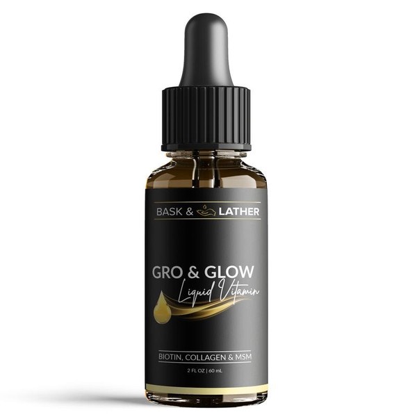 Gro & Glow Liquid Vitamins – Biotin, Collagen & MSM