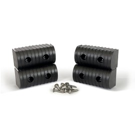 Caliber Bunk Wrap Endcaps 23051-BK, 4-Pack of 2 x 4" Endcaps with Hardware, Black