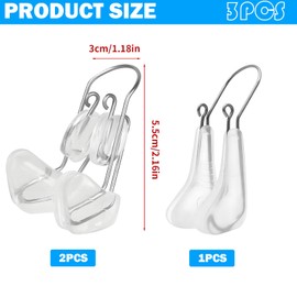 hinbkenla 2 Pcs Nose Shaper Clip,Nose Shaper,Nose Slimmer,Nose Lifter,Pain Free Transparent Silicone Reshape Up Lifting Straightener,Clip,Tape for Shaping,Straightener for Women and Men