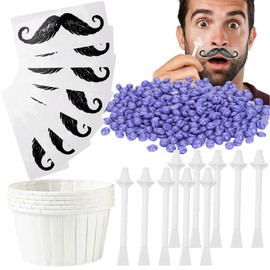 MAFAB | Kit 30 piezas Depilación Vellos Nariz & Orejas Bigote Barba Pelo Unisex Cera 100g Elimina Vellos No Deseados Tiras Protectoras Vasos Calentar Cera Palitos Depilacion Nasal y oido Reutilizables