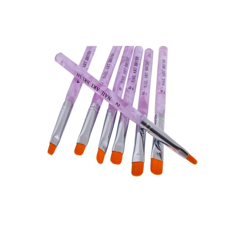 7 X Acrylic UV Gel Nail False Tips Builder Brush