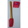 WILTON SILICONE SPATULA 8-1/2” MINI VALENTINES RED W/ARROWS WOODEN HANDLE
