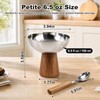 Lonshield Stainless Steel Dessert Bowls Set of 4 with Wooden