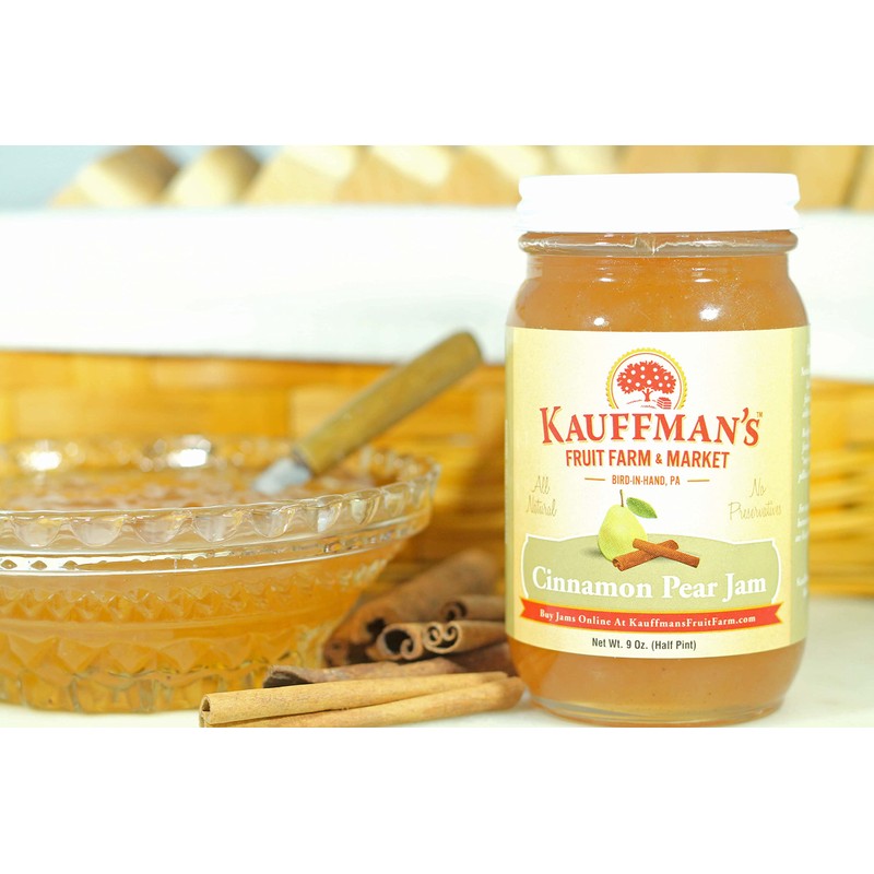 Kauffman Orchards Cinnamon Pear Jam, All Natural, No Preservatives, 9