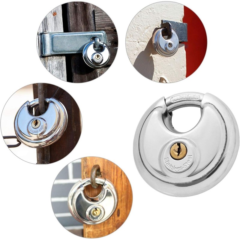 ieron Round Padlocks with 2 Keys, 70mm Heavy Duty Waterproof