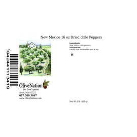 OliveNation Whole New Mexico Hatch Chili, Dried Chili Pepper, Mild Heat, Earthy Flavor - 1 pound