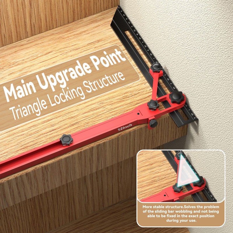 Stair Tread Jig, 72" Adjustable Stair Tread Template Tool for
