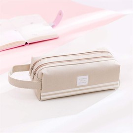 Pencil Bag Pen Case, Felt Students Big Capacity Pouch Zipper Bag Durable Stationery Holder for School Supplies Office Storage Desk Organizing