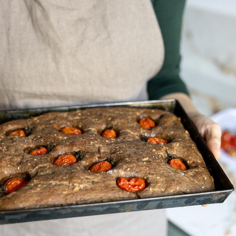 Marcato Rectangular Baking Tray, Blue Shape, Steel, 30 x 23