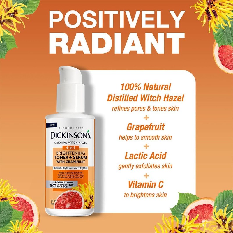 Dickinson's Original Witch Hazel Brightening Toner + Serum with Grapefruit