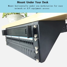 JINGCHENGMEI 3U 125 lb Weight Capacity Heavy Duty 19 Inches Steel Vertical Patch Panel Mounting Bracket for Networking Equipment (MFT-HVWRF3U)