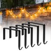 Adjustable Outdoor Light Hooks, 5pcs No Drill Metal Hangers for
