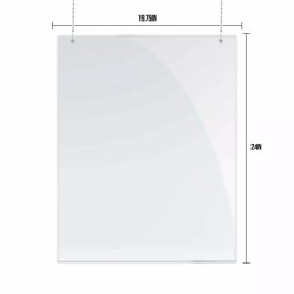 Clear Cast Sneeze Guard 20" x 24" Clear Acrylic Shield Barrier Cashier Checkout Counter
