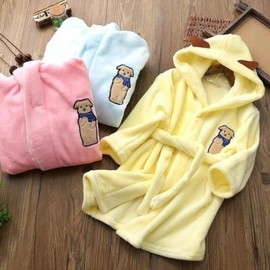All-Season Kids Hooded Microfiber Bear Bathrobe & Sleepwear 120/Style E