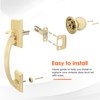 Haidms Gold Door Handle Exterior, Entry Door Handle and Reversible