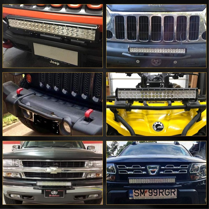 NORTHYUN 20Inch LED Light Bar with Front License Plate Frame