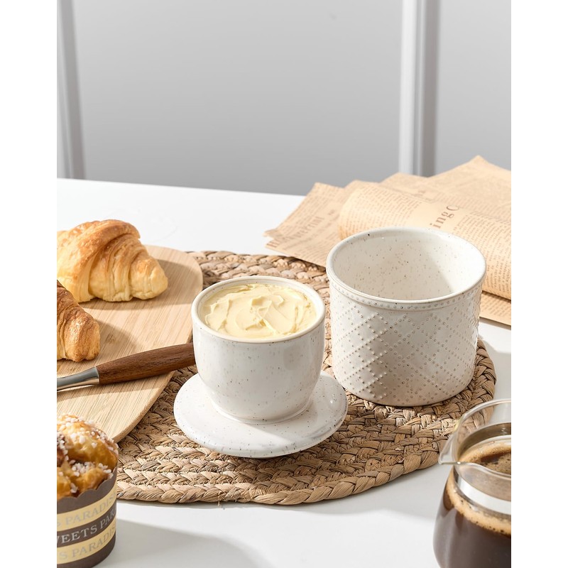 XELA - Ceramic Butter Crock - Butter Dish with Lid